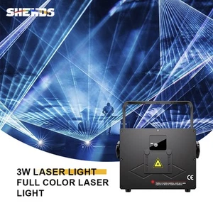 Nuova versione 3W RGB Full Color Animazione Laser Light Project 2D 3D Light Satge DJ - Foto 1 di 24