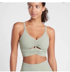 Athleta Cinch Longline Bra A-C in Sage green women’s size Medium Light Padding - Picture 1 of 9