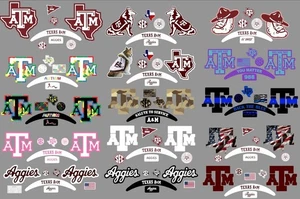 Texas A&M Aggies Mini Helmet Alternate Decals - 15 designs to choose from - Picture 1 of 16