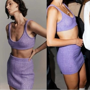 NAGNATA ALPAKA WOLLE STRICK SET XS Bralet & Rock IRIS NEU 440 $ AKTUELLE SAISON - Bild 1 von 15