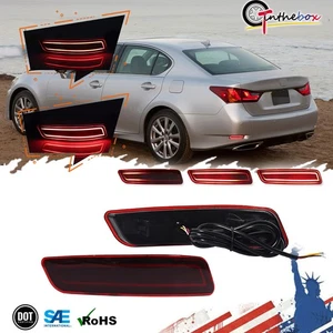 2X LED Rear Bumper Turn Signal Stop Brake Lights For 2013-2018 Lexus GS350 ES350 - Picture 1 of 12