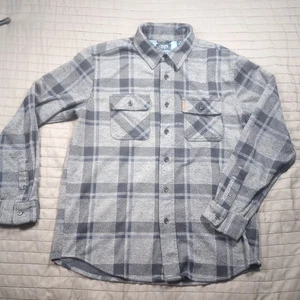Chaps Herren Medium Herbst Flanell schweres Hemd Langarm blau grau - Bild 1 von 12