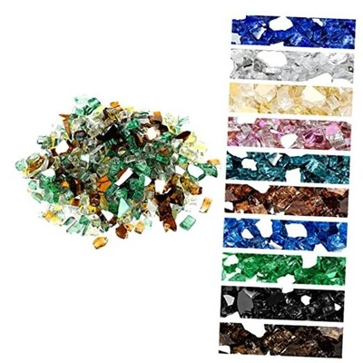  Vidrio de fuego reflectante mezclado de 10 libras para cobre + oro + verde claro de 1/4 de pulgada Foto 1 de 4