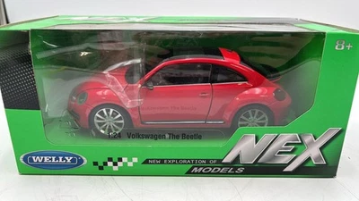  WEL24032W Welly Volkswagen Maggiolino 1/24 scatola danneggiata - Immagine 1 di 4