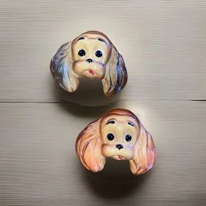 Vintage 1952 Miller Studios Cocker Spaniel Hunde Kreidegeschirr Wandtafeln Kitsch - Bild 1 von 5