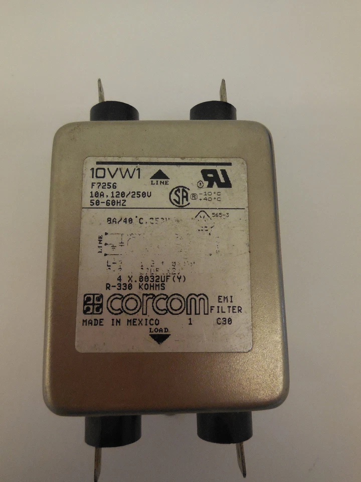 USED CORCOM 10VW1 USPP 10VW1 RFI  POWER LINE FILTER  - Image 1 of 1