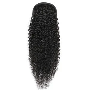 Brazilian 100% Echthaar Pferdeschwanz Haarverlängerungen 10-26inch Kinky Curly - Bild 1 von 6