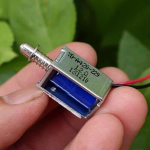 DC 6V-12V Micro Suction Electromagnet Push Pull Type Solenoid Magnets 5mm Stroke - Picture 1 of 10
