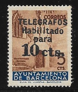 AYUNTAMIENTO DE BARCELONA. TELÉGRAFO EDIFIL Nº 9** - Imagen 1 de 1