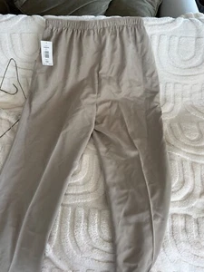 Alia Pants Womens 16 w Beige Pull On Polyester Elastic Waist - Picture 1 of 8