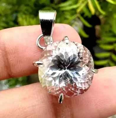 Piedra preciosa suelta natural de 30 quilates de zafiro blanco de Ceilán corte redondo certificada AGL Foto 1 de 4