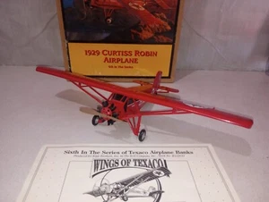 Ertl Wings Of Texaco 1929 Curtis's Robin Diecast Metal Bank Airplane - Picture 1 of 5