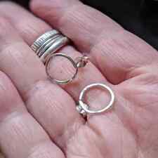 925 Sterling Silver Circle Stud Earrings UK Made Jewellery Boho Unique Handmade 