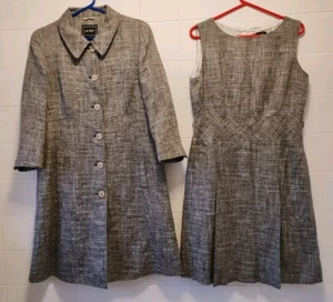 HOBBS Tweed Suit UK Size 14 ⭐COAT & DRESS⭐Excellent Condition⭐ - Picture 1 of 23