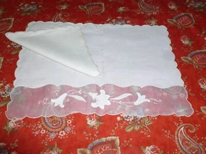 Juego de 8 Piezas Serpientes-Placates Madeira Vintage Bordado a Mano-Aplique Blanco - Imagen 1 de 9