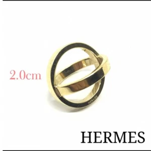 Gebrauchter HERMES Schal Ring goldfarben Metall für Frauen ohne Box Mode authentisch - Bild 1 von 5
