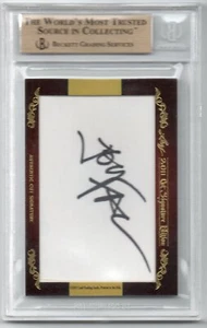 2011 Leaf Cut Signature Edition Ed Asner Jon Favreau Auto 1/1 Iron Man - Bild 1 von 2
