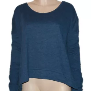 Hollister Long Sleeve Top high low hem NWT Blue XS/S - Picture 1 of 6