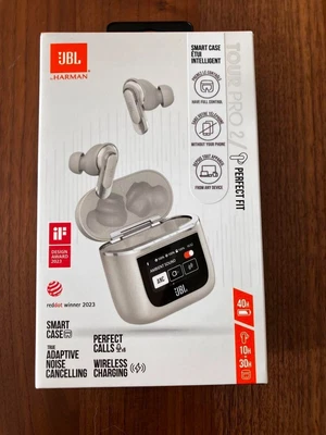 JBL TOUR Pro 2 True Wireless Noise Cancelling Earbuds (Champagne) - Image 1 of 4