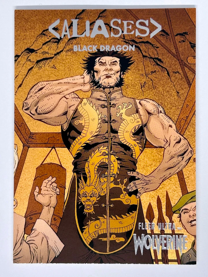 2023 Fleer Ultra Wolverine Aliases Wolverine Black Dragon A-16 - Image 1 of 2