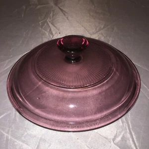 Vtg Pyrex Visions Cranberry V1C Replacement Lid ONLY 1Qt Casserole 1L Saucepan - Picture 1 of 2