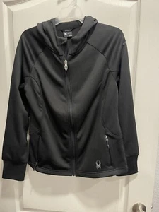 Spyder Women's Full Zip Soft Shell Jacket Size M Medium Ski Black - Picture 1 of 7