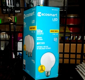Ecosmart 60-watt Equivalent G25 Dimmable LED Light Bulb Bright White 3 pack - Picture 1 of 3