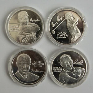 World Of Golf Hall Of Fame Case With 4 1974 HOF Coins - PGA Tour Arnold Palmer - Picture 1 of 5