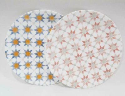 Corelle AMALFI 8.5" LUNCH PLATE Choose: AZUL or ROSA Italy Mediterranean Stars