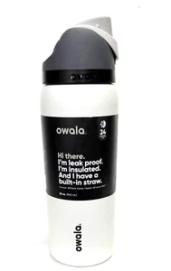 Owala FreeSip Edelstahlflasche 32 fl oz Farbe weiß NEU - Bild 1 von 6