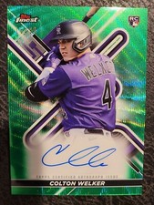 2022 Topps Finest Refractor green wave #'d /99 Auto Colton Welker  #FA-CWE