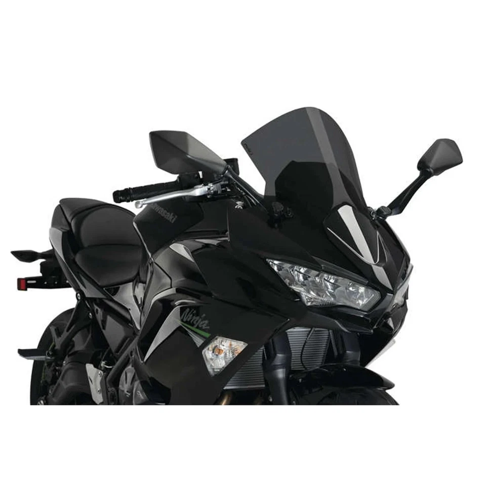 Puig R-Racer Windscreen Dark Smoke for Kawasaki Ninja 650 2020-23 #3880F - Image 1 of 1