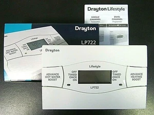 DRAYTON LIFESTYLE LP722 ELECTRONIC 7 DAY DUAL CHANNEL PROGRAMMER - Picture 1 of 5