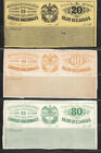 (LOT276) Colombia Insured Letter Stamp "Cubiertas", 1890 H&G 22, 26, 28. F MLH