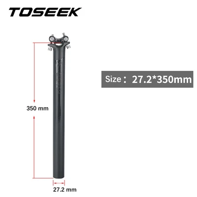 Tija de sillín de bicicleta de fibra de carbono UD tubo ciclismo carreras bicicleta de carretera tija de sillín 27,2 mm Foto 1 de 4