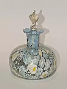 Botella de perfume/perfume de vidrio azul y aventurina de Murano - Imagen 1 de 6