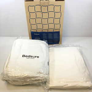 Bedsure W3 White Solid Pintuck Comforter Set 7 Pieces Bed-in-a-Bag Size Queen