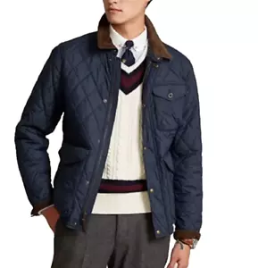 Banana Republic Men's Quilted Field Jacket Coat Navy Blue NWT XXL $160 - Picture 1 of 4