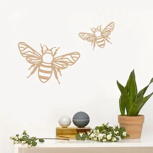 BEE Wall Art - INSECT Decor Wall Art Modern Design Acrylic & Wood - Picture 1 of 8