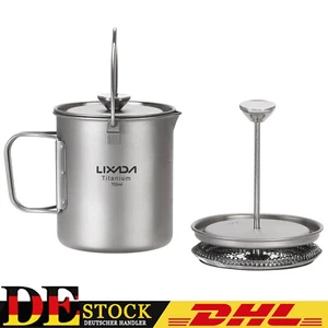 Camping Titan Topf Becher Tasse Outdoor 750ml French Press Titan kaffeekocher - Bild 1 von 11