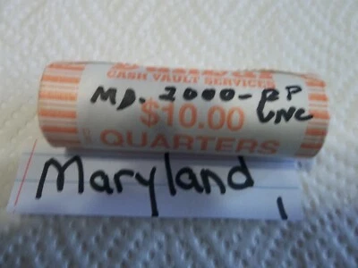 2000 Maryland P State quarter roll mint roll - Image 1 of 3