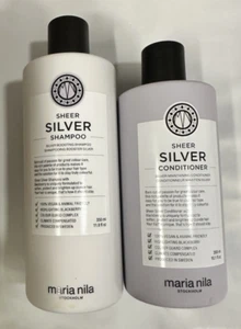 Maria Nila Sheer Silver Shampoo 11.8 oz & Conditioner 10.1 oz /Color Care/Vegan - Picture 1 of 2