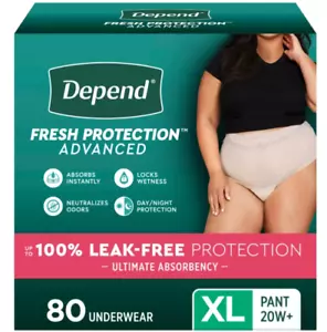 Depend Protection Plus Ultimate Underwear Women XLarge 80 Ct DISCREET DELIVERY - Picture 1 of 5
