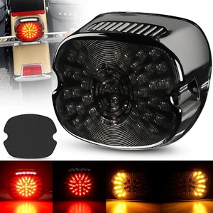 LED Motorcycle Taillight Brake Turn Signal Rear Light Low Profile Smoke Lens - Picture 1 of 11