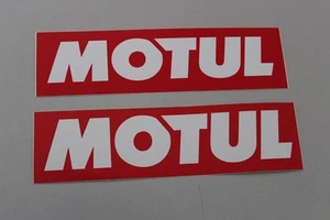 Sticker Motul 14,5 x 4cm Emblem Logo Aufkleber Sticks Aufkleberset 2 Stück Rot - Imagen 1 de 1