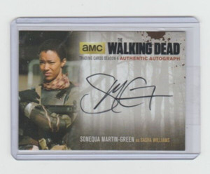 WALKING DEAD SEASON 4 PART 2 S. MARTIN-GREEN/SASHA AUTOGRAPH CARD #SMG2