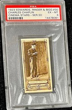 1923 CHARLIE CHAPLIN PSA 6 CINEMA STARS (EDWARDS RINGER) **SHARP EXAMPLE**