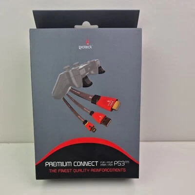 Gioteck USB Ladekabel HDMI-Kabel Schulter-Tasten Caps für Sony PS3 Controller - Bild 1 von 2