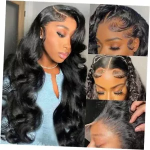 s Human Hair 180% Density Glueless 13x4 HD 26 Inch Body Wave Lace Front Wig - Picture 1 of 7