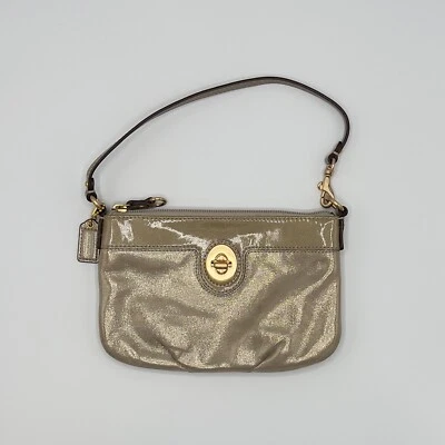 Coach Peyton Metallic Large Wristlet Clutch Rosegold/Pewter No 43531 - Image 1 of 4